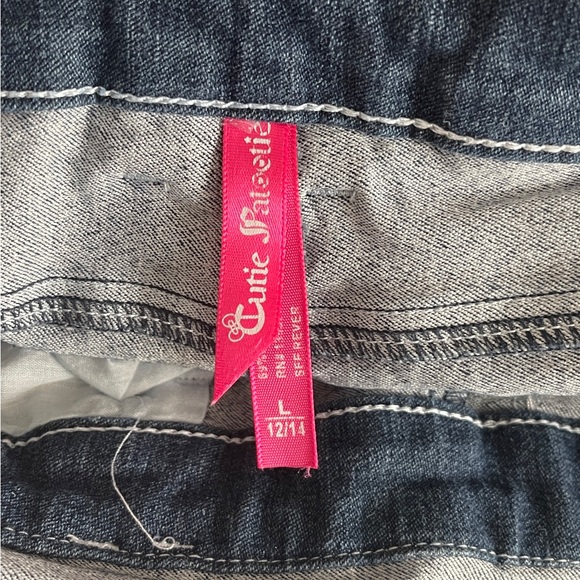 Denim Kids Overalls with Lace Trim - Picture 3 of 3